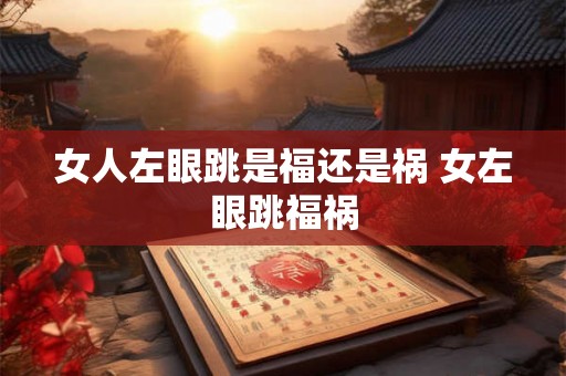 女人左眼跳是福还是祸 女左眼跳福祸