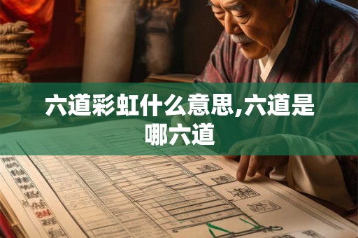 六道彩虹什么意思,六道是哪六道