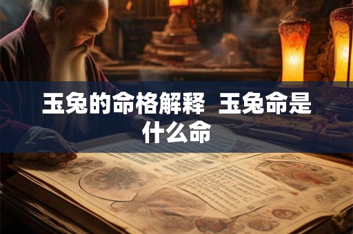 玉兔的命格解释  玉兔命是什么命