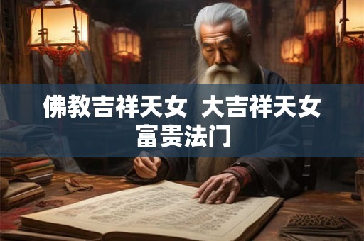 佛教吉祥天女  大吉祥天女富贵法门