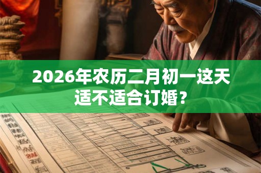 2026年农历二月初一这天适不适合订婚？