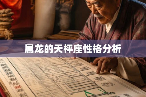 属龙的天枰座性格分析