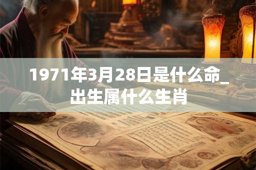 1971年3月28日是什么命_出生属什么生肖