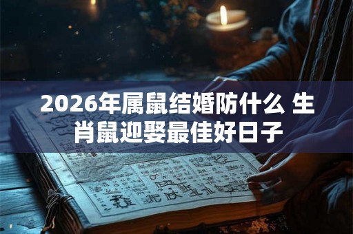 2026年属鼠结婚防什么 生肖鼠迎娶最佳好日子