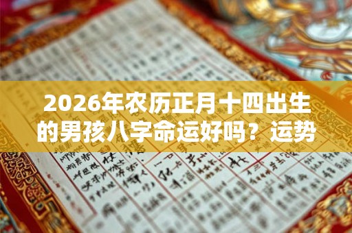 2026年农历正月十四出生的男孩八字命运好吗？运势详解