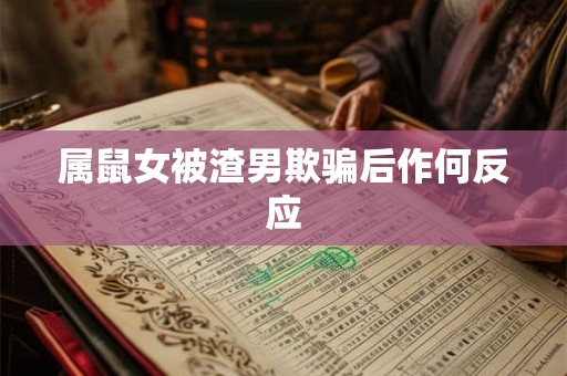 属鼠女被渣男欺骗后作何反应