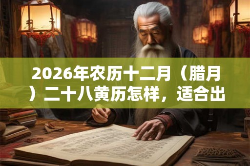 2026年农历十二月（腊月）二十八黄历怎样，适合出殡吗？