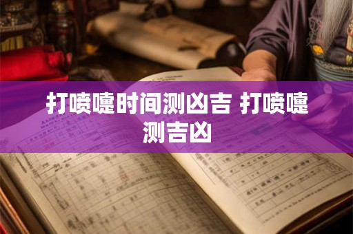 打喷嚏时间测凶吉 打喷嚏测吉凶