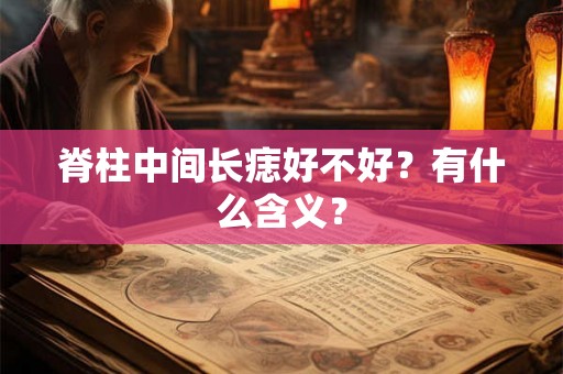 脊柱中间长痣好不好？有什么含义？