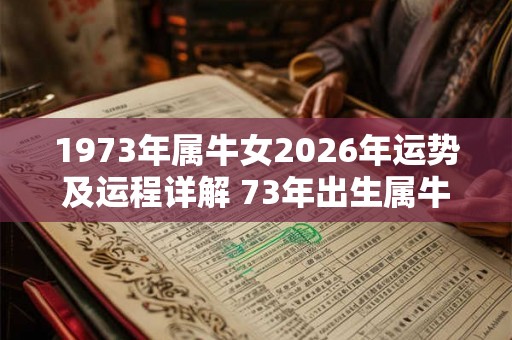 1973年属牛女2026年运势及运程详解 73年出生属牛人2026全年每月运势女性