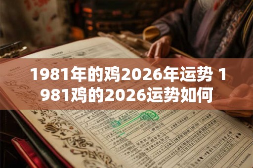 1981年的鸡2026年运势 1981鸡的2026运势如何