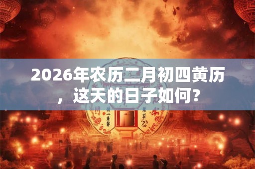 2026年农历二月初四黄历，这天的日子如何？