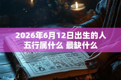 2026年6月12日出生的人五行属什么 最缺什么