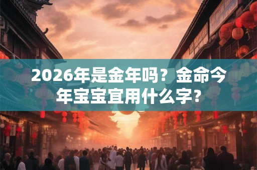 2026年是金年吗？金命今年宝宝宜用什么字？