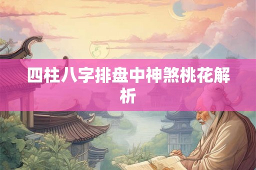 四柱八字排盘中神煞桃花解析