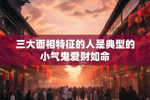 三大面相特征的人是典型的小气鬼爱财如命