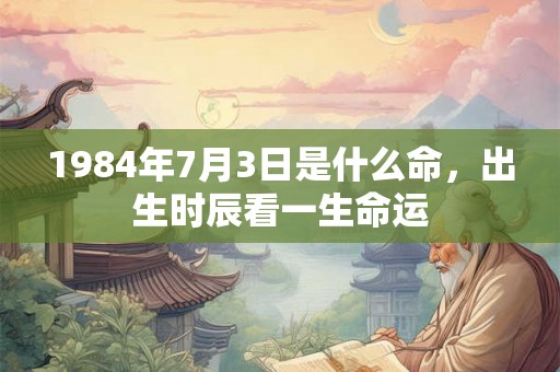 1984年7月3日是什么命，出生时辰看一生命运