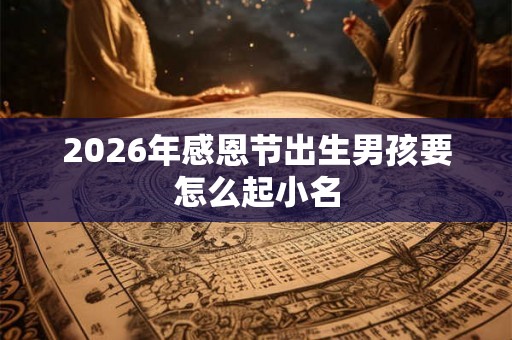 2026年感恩节出生男孩要怎么起小名