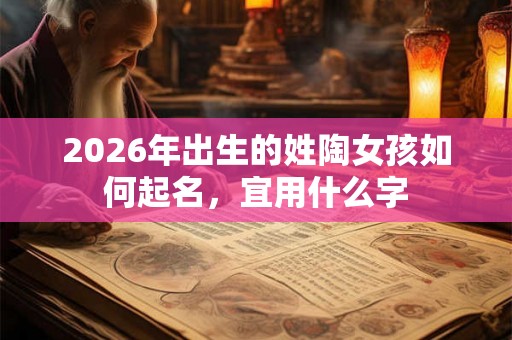 2026年出生的姓陶女孩如何起名,宜用什么字 2026年出生的姓陶女孩如何起名,宜用什么字