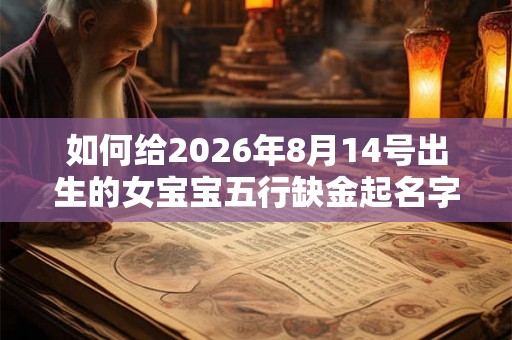 如何给2026年8月14号出生的女宝宝五行缺金起名字