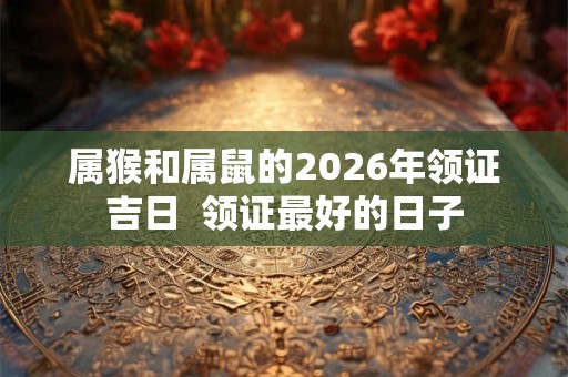 属猴和属鼠的2026年领证吉日  领证最好的日子