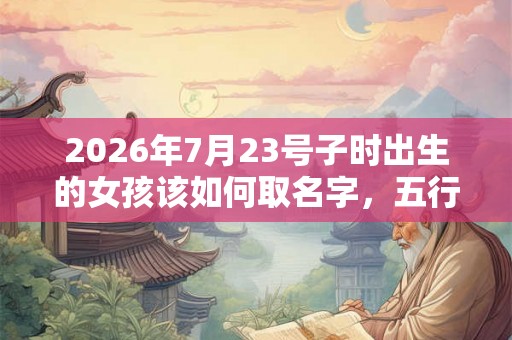 2026年7月23号子时出生的女孩该如何取名字，五行是什么