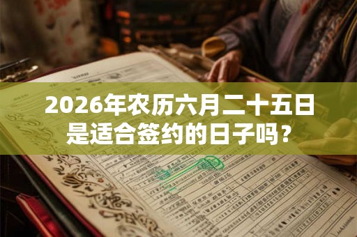 2026年农历六月二十五日是适合签约的日子吗？