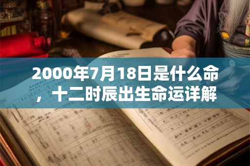2000年7月18日是什么命，十二时辰出生命运详解
