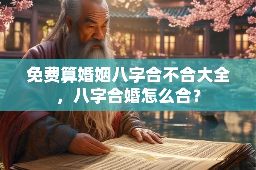 免费算婚姻八字合不合大全，八字合婚怎么合？