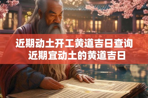 近期动土开工黄道吉日查询  近期宜动土的黄道吉日