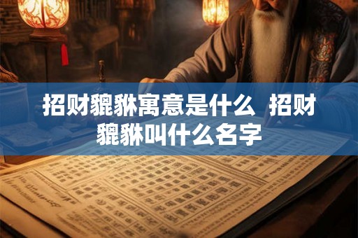 招财貔貅寓意是什么 招财貔貅叫什么名字 招财貔貅寓意是什么 招财貔貅叫什么名字