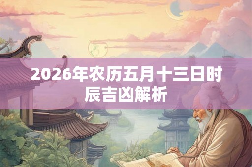 2026年农历五月十三日时辰吉凶解析