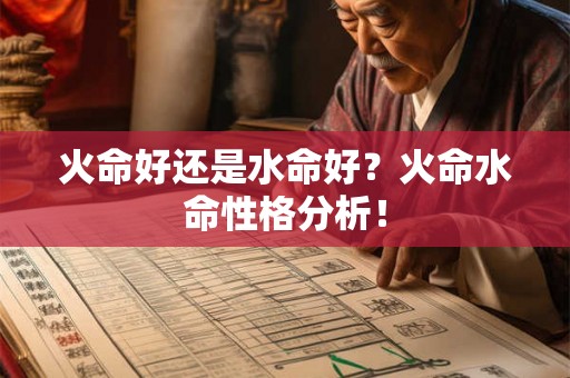 火命好还是水命好？火命水命性格分析！