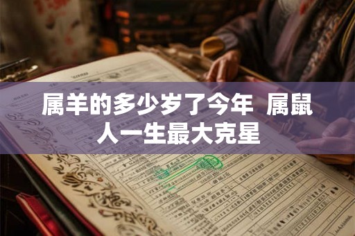 属羊的多少岁了今年  属鼠人一生最大克星