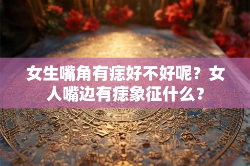 女生嘴角有痣好不好呢？女人嘴边有痣象征什么？
