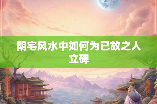 阴宅风水中如何为已故之人立碑