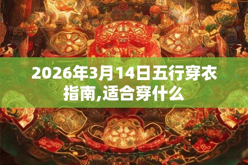 2026年3月14日五行穿衣指南,适合穿什么