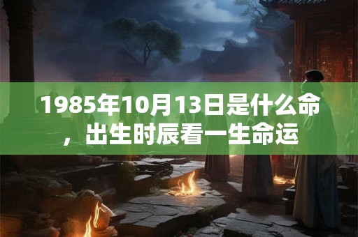 1985年10月13日是什么命，出生时辰看一生命运