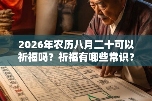 2026年农历八月二十可以祈福吗？祈福有哪些常识？