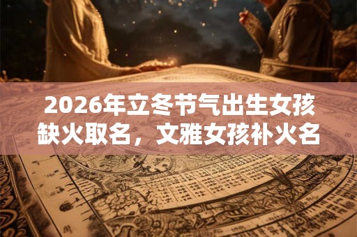 2026年立冬节气出生女孩缺火取名，文雅女孩补火名字推荐
