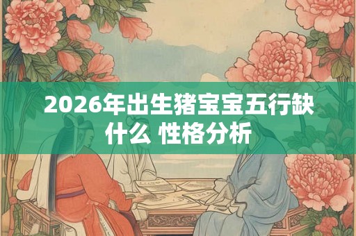 2026年出生猪宝宝五行缺什么 性格分析