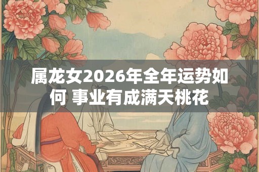 属龙女2026年全年运势如何 事业有成满天桃花