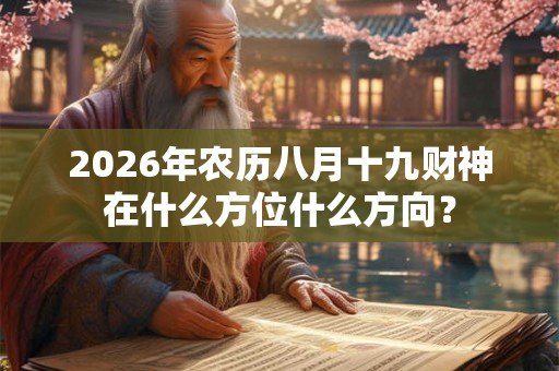 2026年农历八月十九财神在什么方位什么方向？
