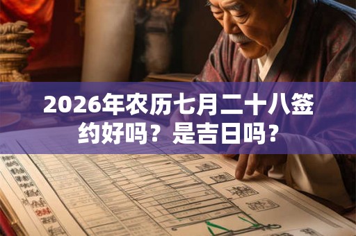2026年农历七月二十八签约好吗？是吉日吗？