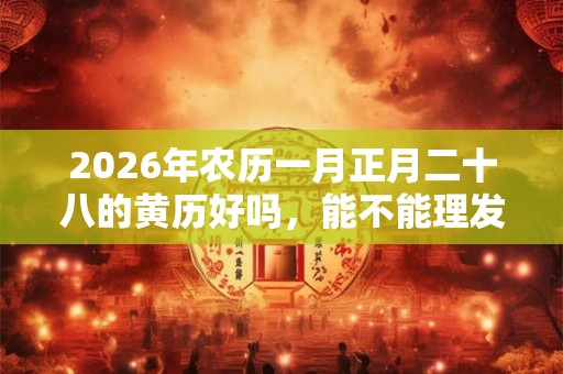 2026年农历一月正月二十八的黄历好吗,能不能理发? 2026年农历一月正月二十八的黄历好吗,能不能理发?