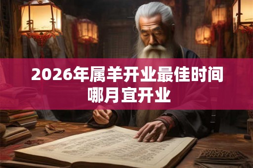 2026年属羊开业最佳时间 哪月宜开业