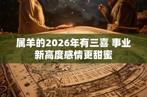 属羊的2026年有三喜 事业新高度感情更甜蜜 属羊的2026年有三喜 事业新高度感情更甜蜜