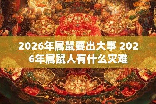 2026年属鼠要出大事 2026年属鼠人有什么灾难