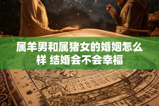 属羊男和属猪女的婚姻怎么样 结婚会不会幸福