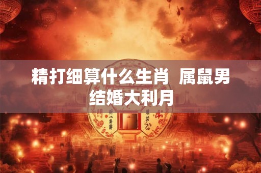 精打细算什么生肖  属鼠男结婚大利月